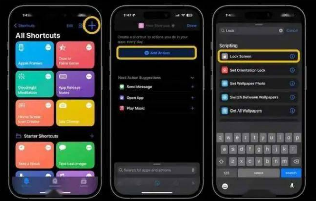 畅好乡苹果14锁屏维修店分享iPhone14升级iOS16.4后如何创建锁屏快捷方式 